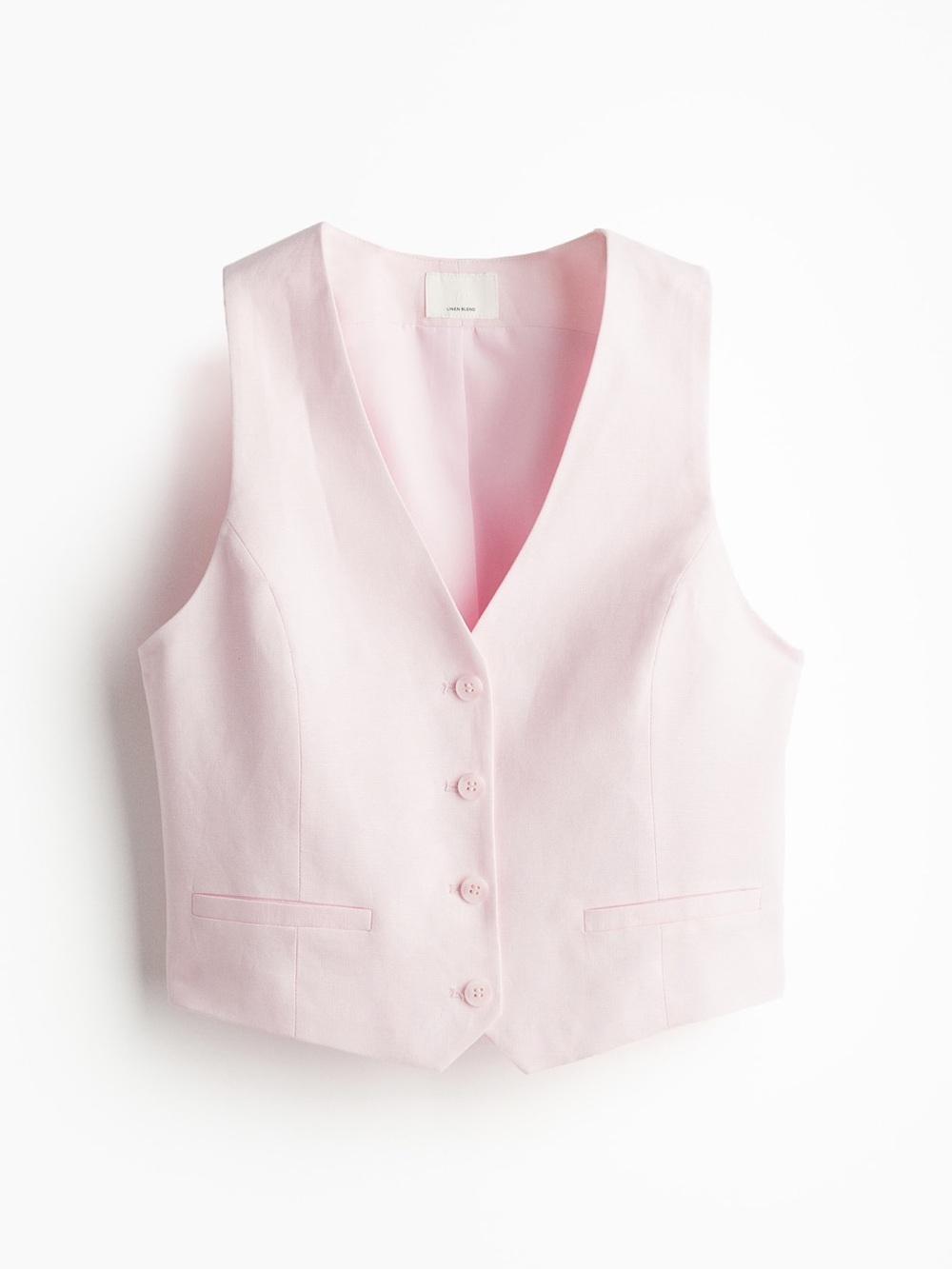Express Light Pink Button-Front Vest
